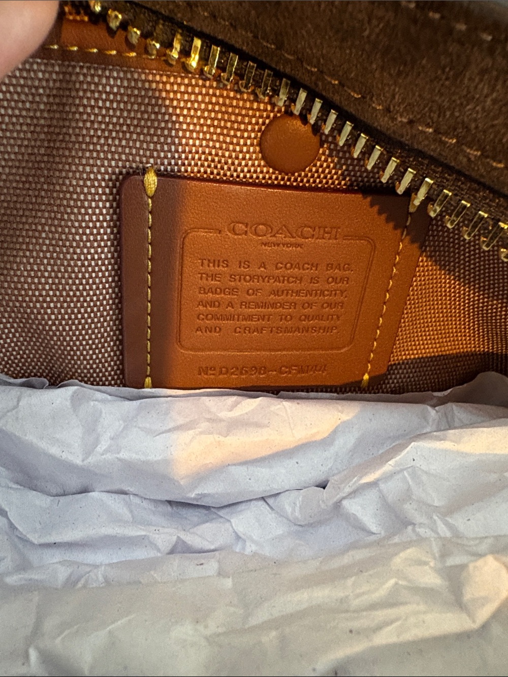 COACH Brown Suede Drifter Bag with Gold Buckle - Picture 10 of 10